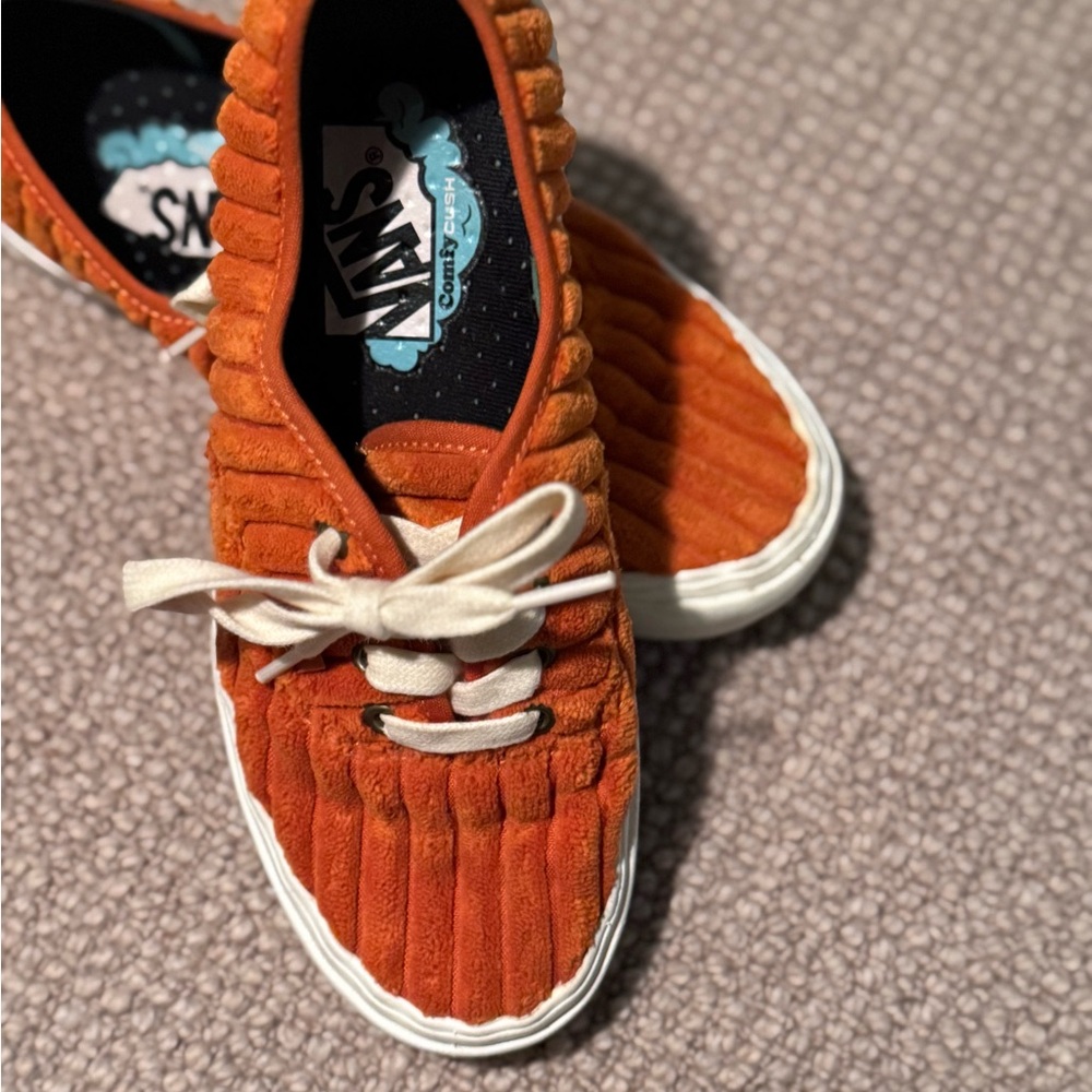 Vans Orange Ribbed Sneakers